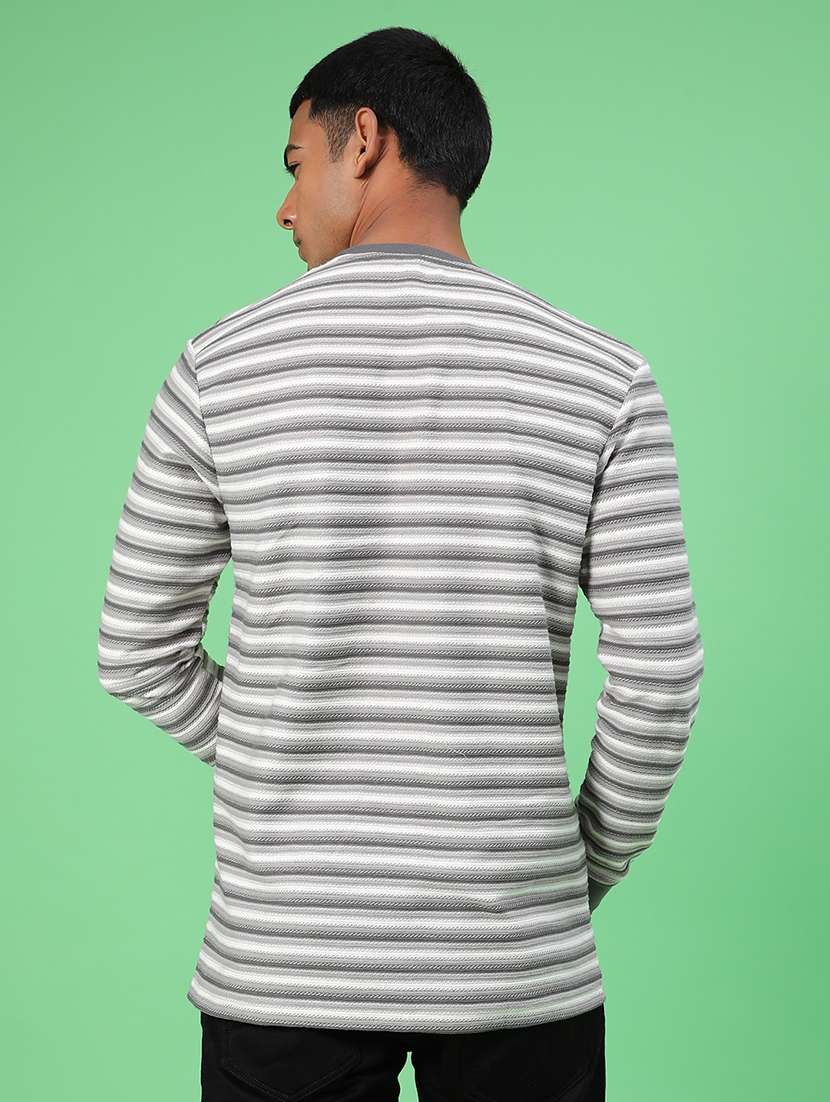 men striped long sleeve regular fit t-shirt - 22062416 -  Standard Image - 2