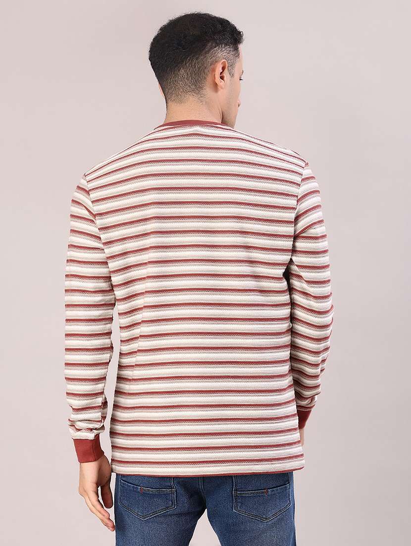 men striped long sleeve regular fit t-shirt - 22062417 -  Standard Image - 2