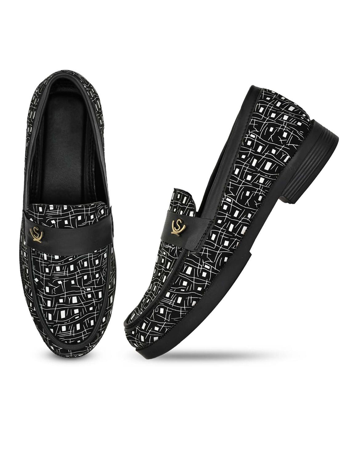 men black printed slip on loafer - 22062646 - Standard Image - 2