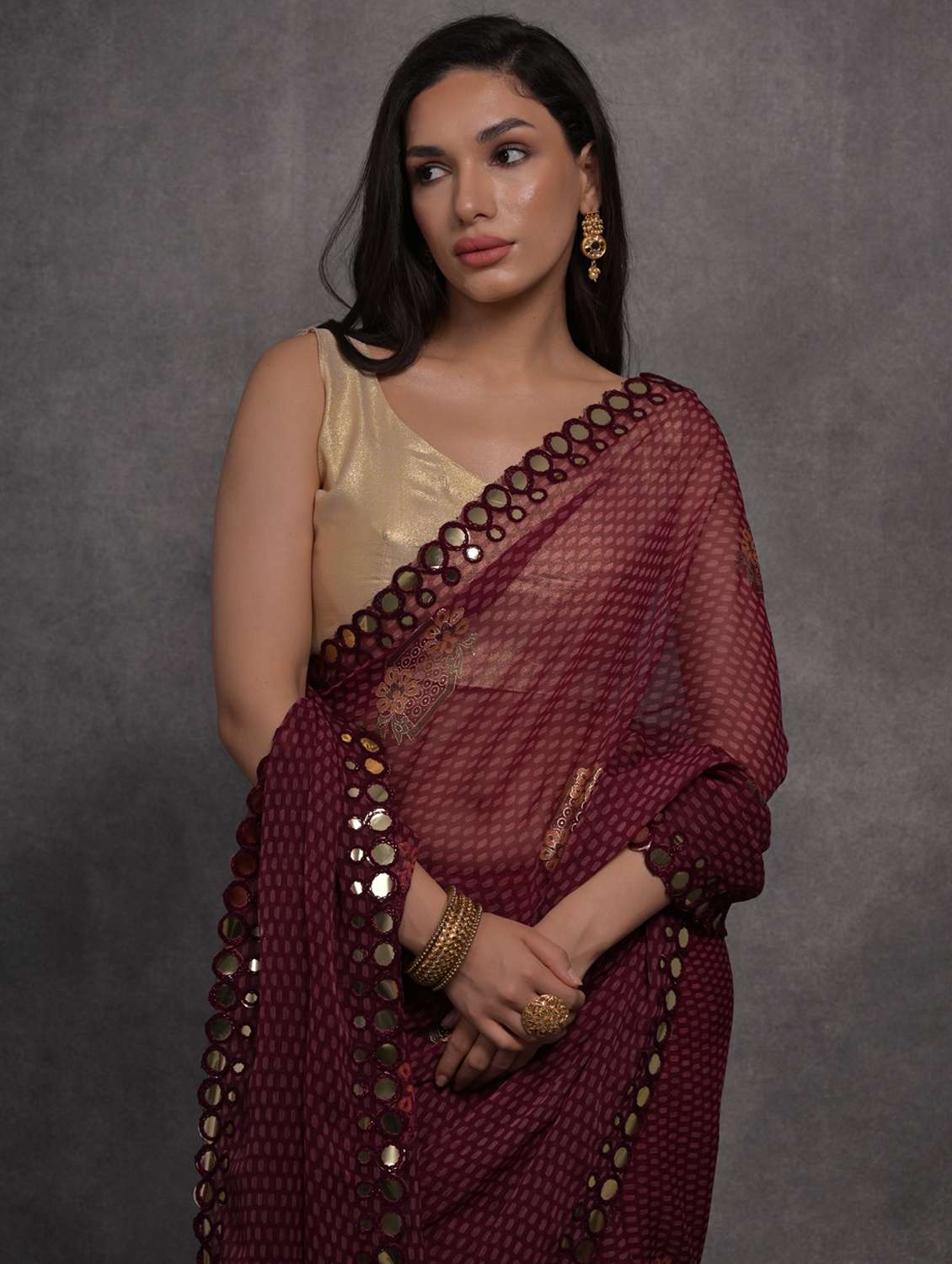 women printed casual wear saree with blouse - 22062972 -  Standard Image - 2