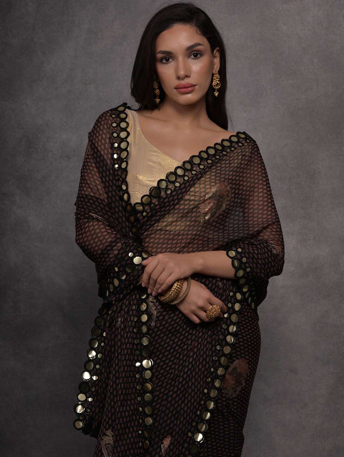 women printed casual wear saree with blouse - 22062974 -  Standard Image - 2