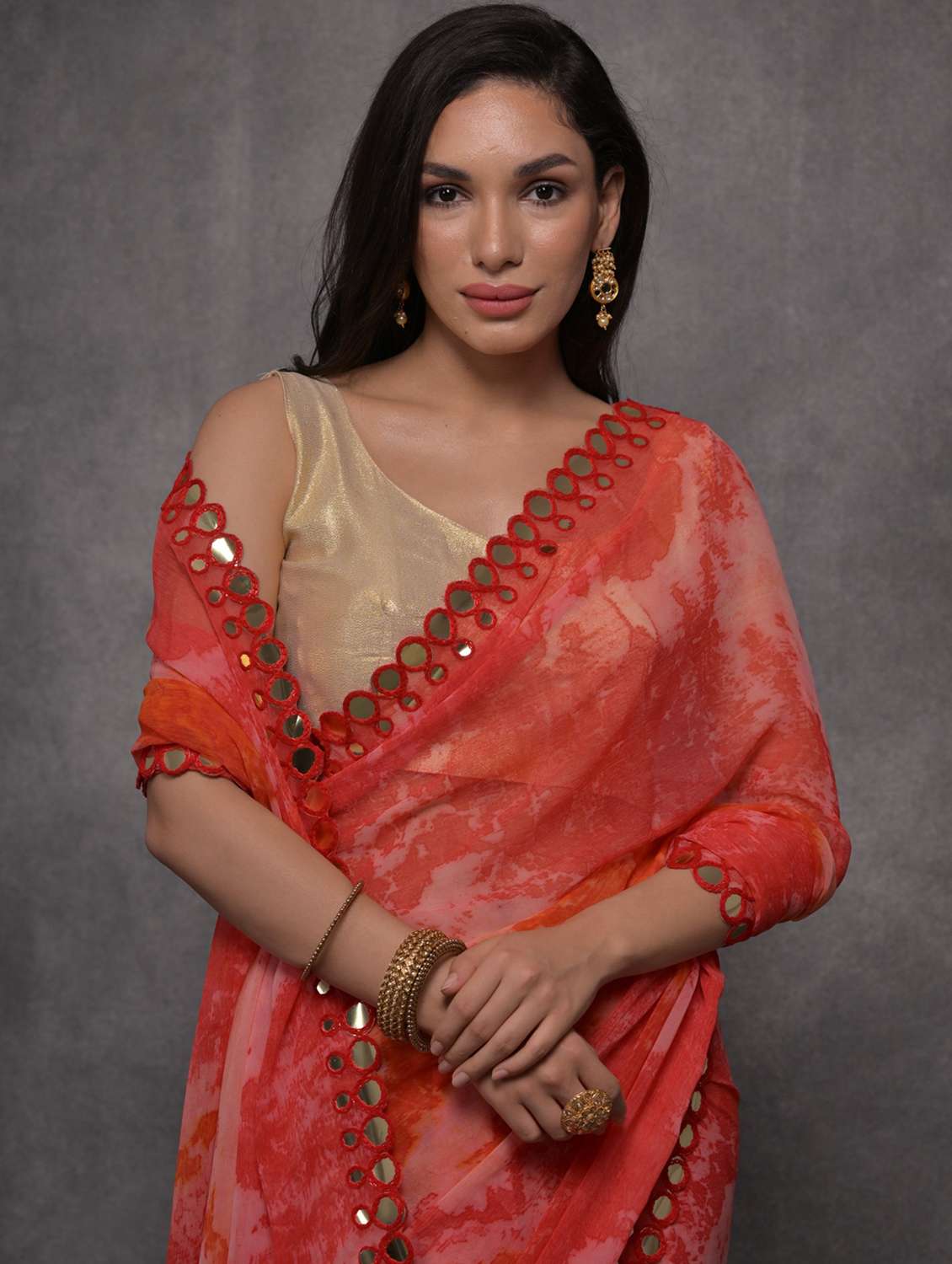 women printed casual wear saree with blouse - 22062991 - Standard Image - 2