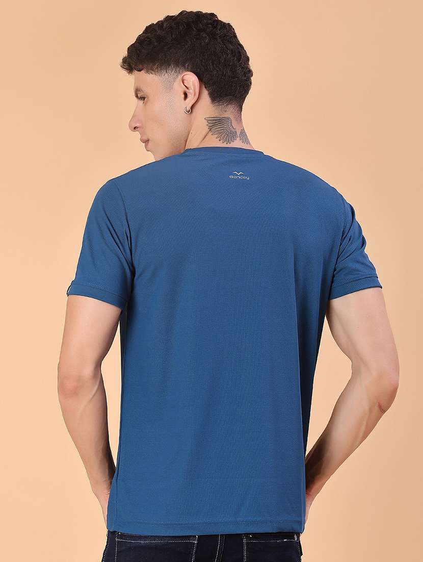 men solid short sleeve slim fit t-shirt - 22063250 -  Standard Image - 2