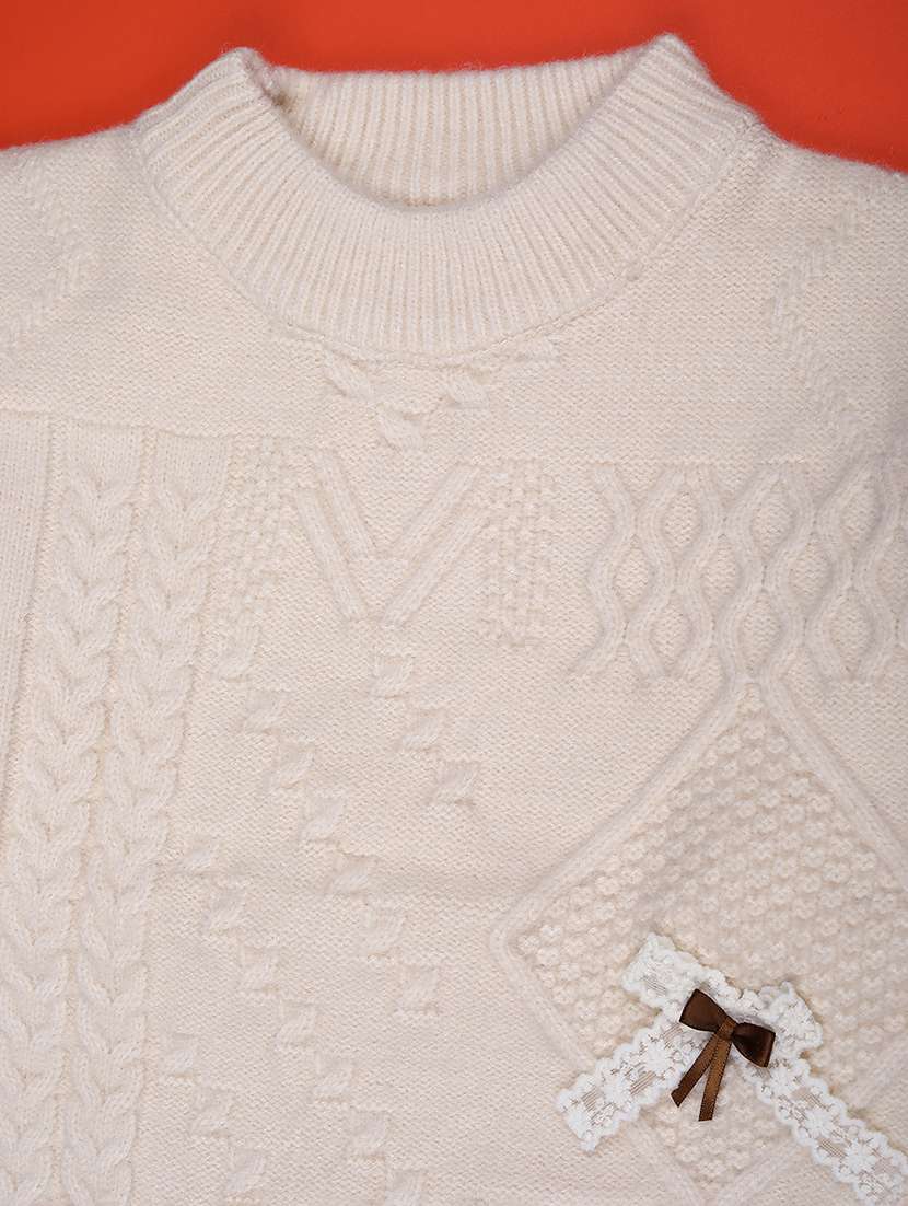 girls self designed long sleeve sweater - 22063468 -  Standard Image - 2