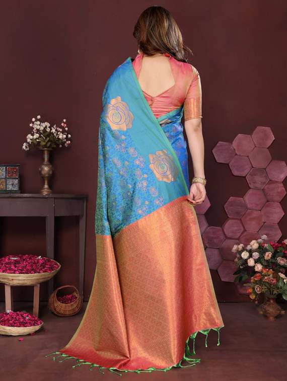 women self design banarasi saree with blouse - 22063842 -  Standard Image - 2