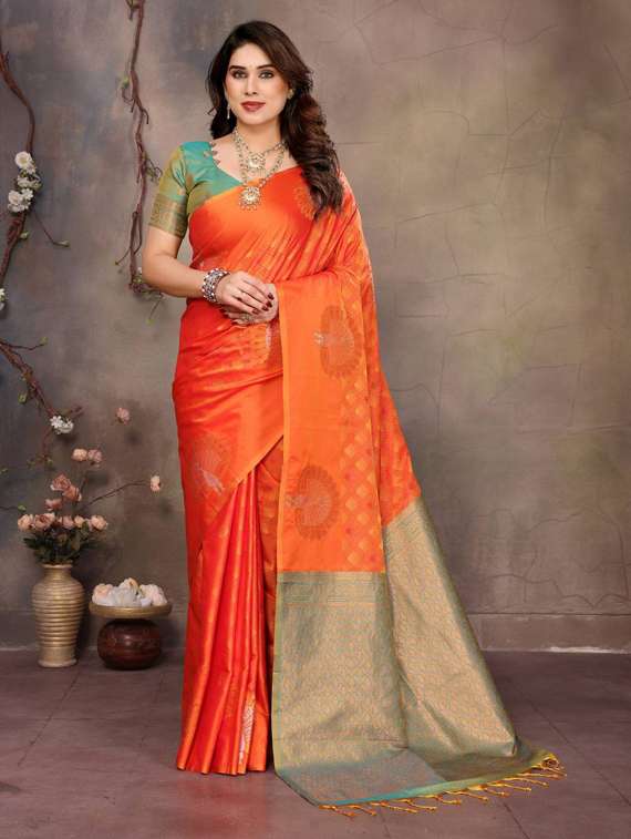 women self design banarasi saree with blouse - 22063845 -  Standard Image - 2