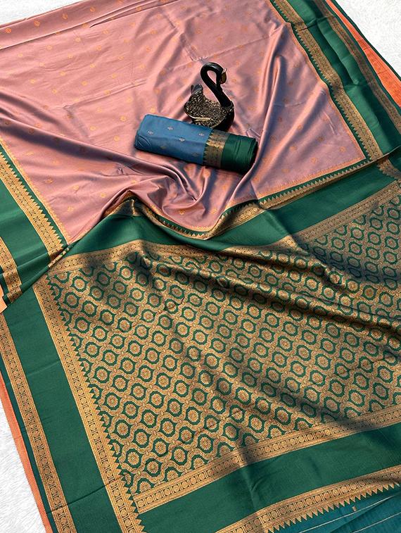 multi colored silk banarasi saree with blouse - 22063859 - Standard Image - 2