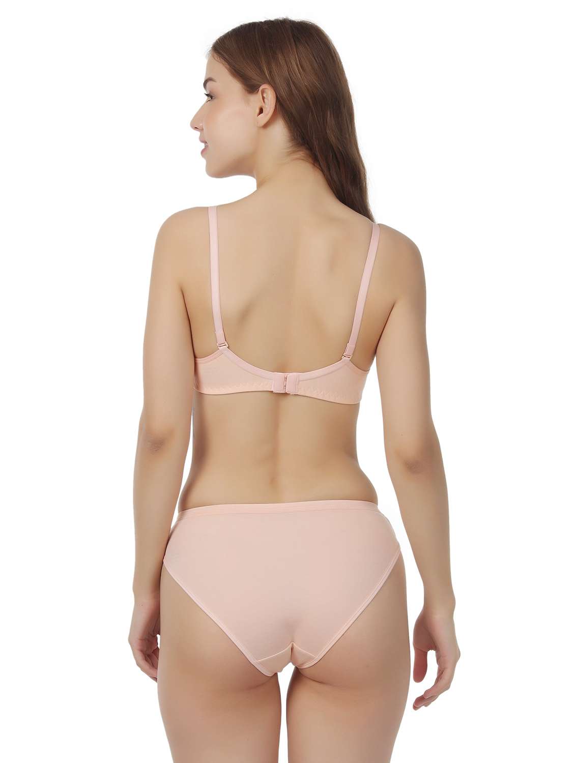 beige cotton blend bras and panty set - 22064364 -  Standard Image - 2