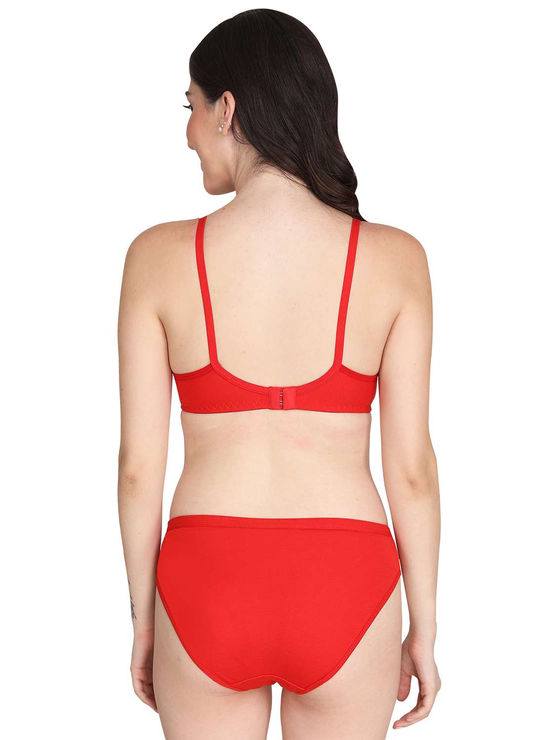 women pack of 4 solid bra and panty set - 22064464 -  Standard Image - 2