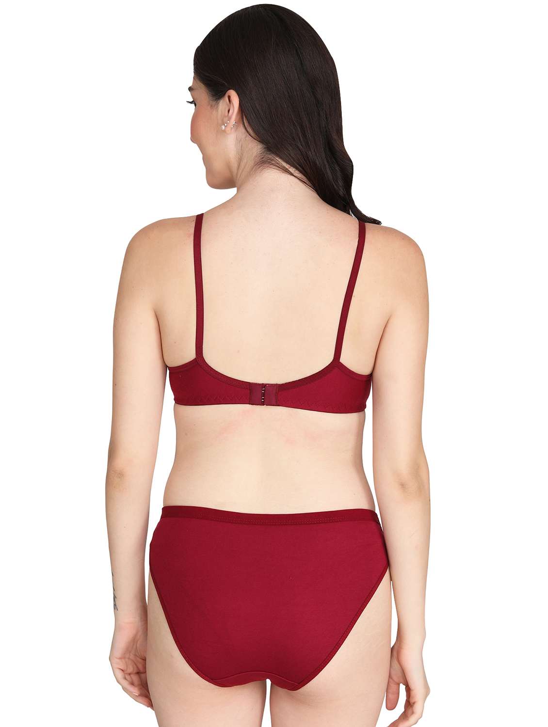 women pack of 2 solid bra and panty set - 22064678 -  Standard Image - 2