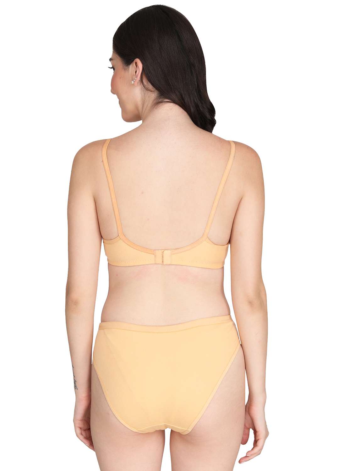 women pack of 5 solid bra and panty set - 22064820 -  Standard Image - 2