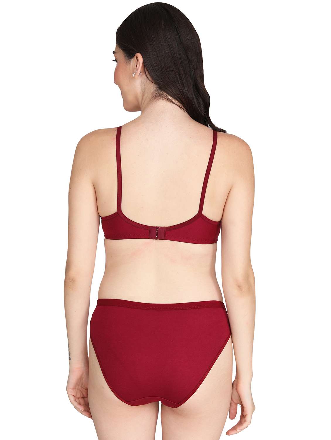 women pack of 5 solid bra and panty set - 22064849 -  Standard Image - 2