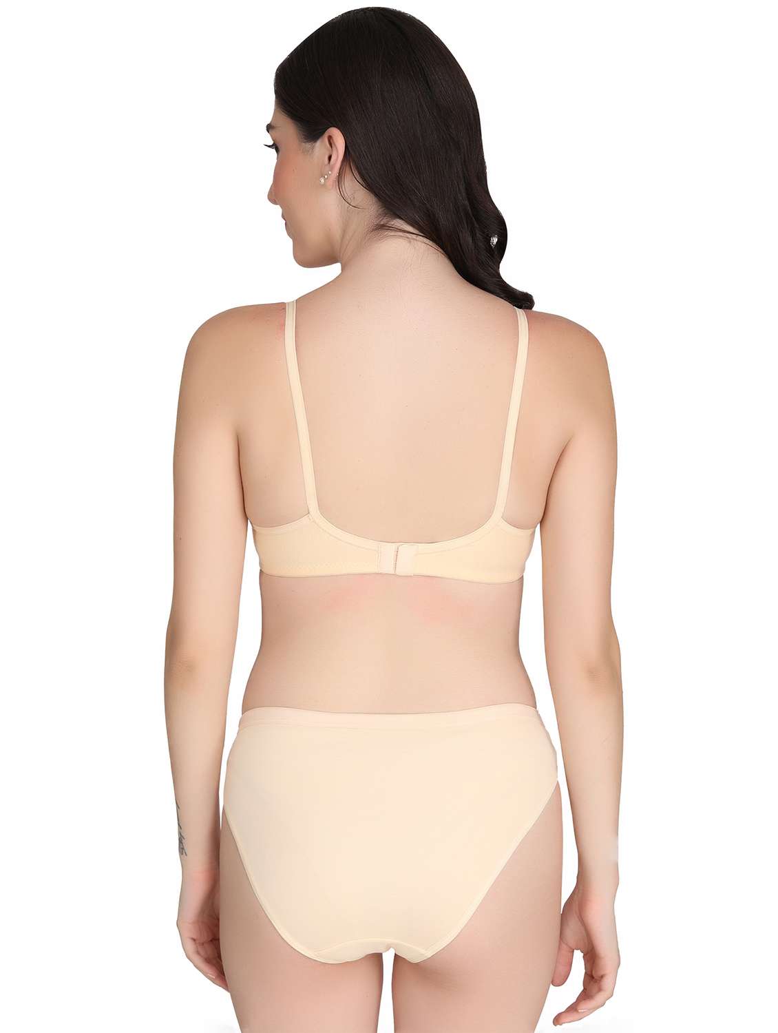 women pack of 5 solid bra and panty set - 22064866 -  Standard Image - 2