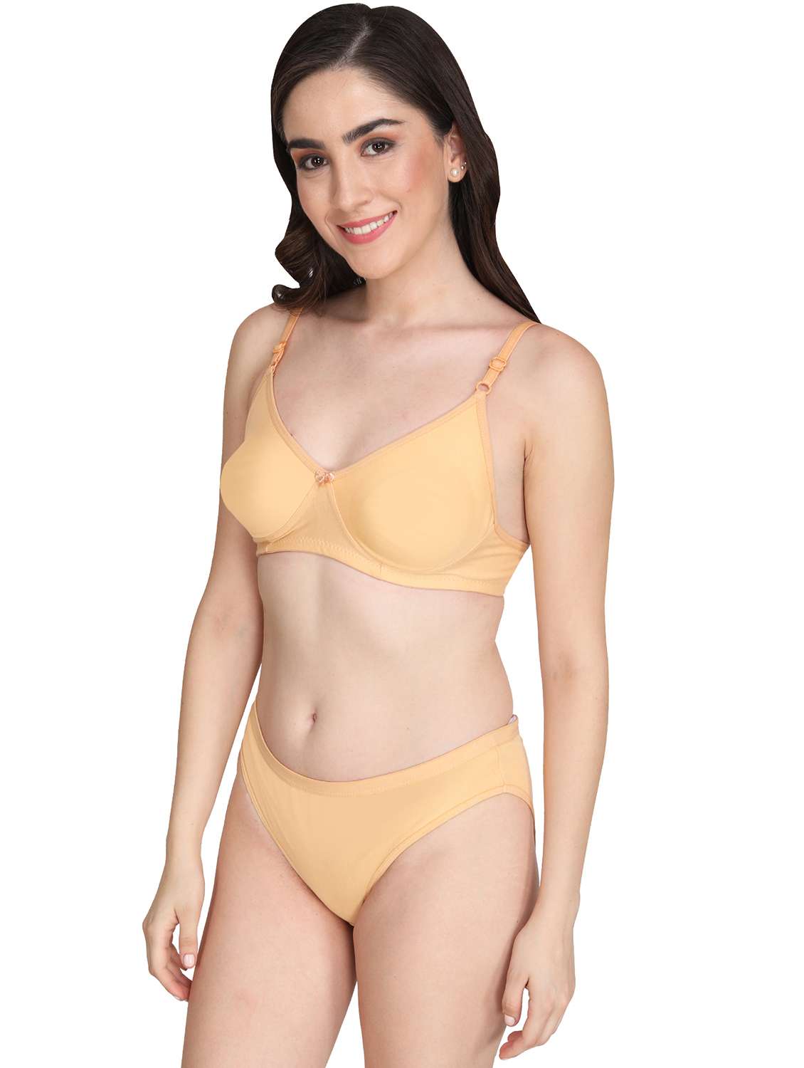 women pack of 4 solid bra and panty set - 22064915 -  Standard Image - 2