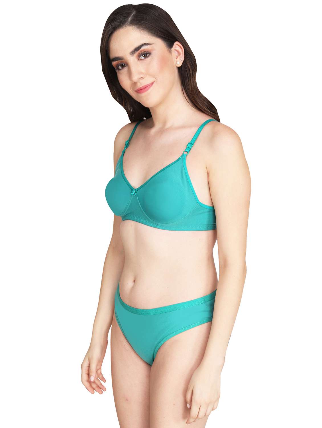 women pack of 4 solid bra and panty set - 22064937 -  Standard Image - 2