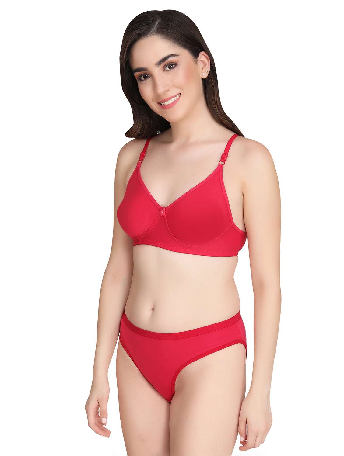women pack of 4 solid bra and panty set - 22064946 -  Standard Image - 2