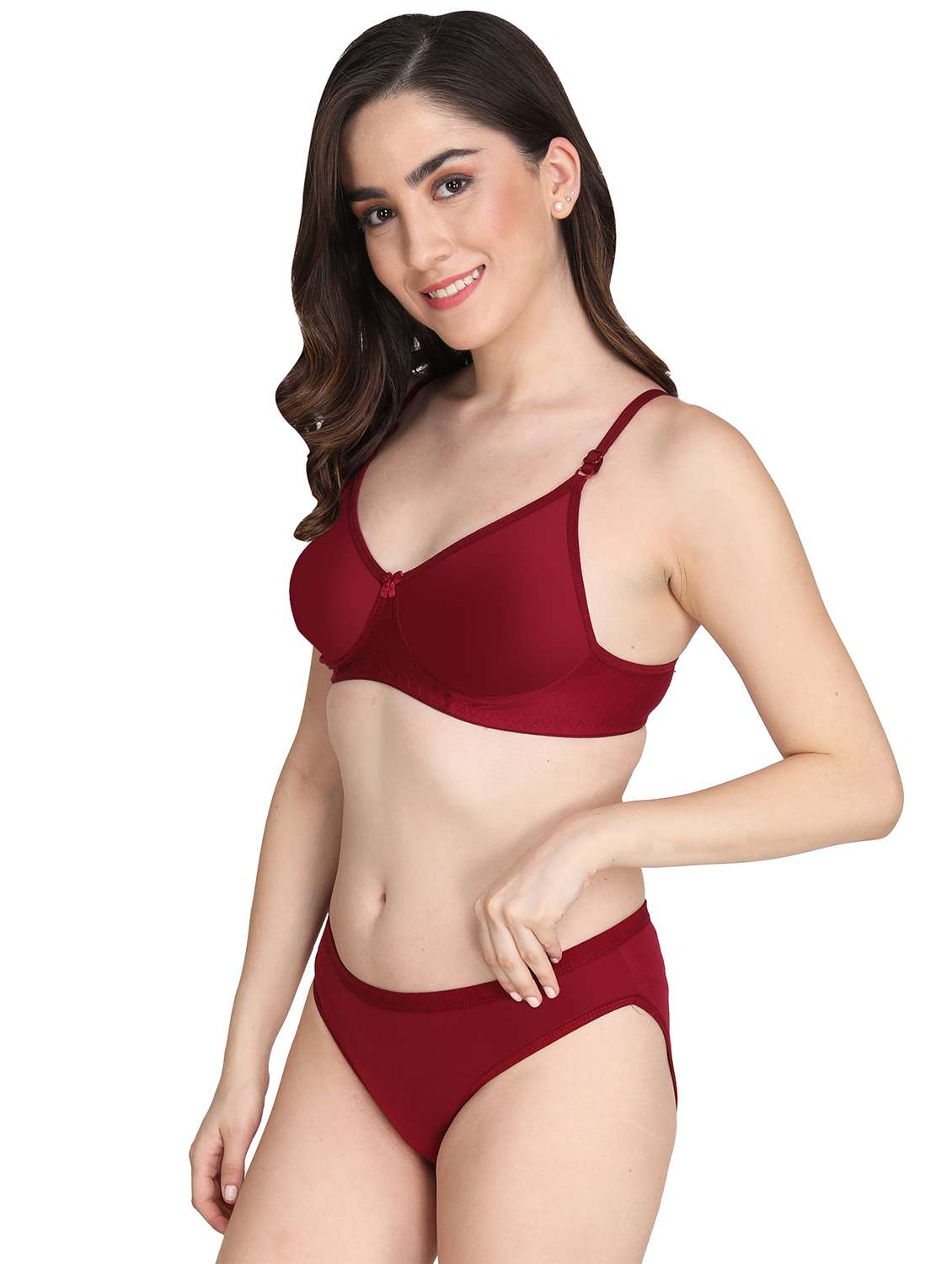 women pack of 4 solid bra and panty set - 22064957 -  Standard Image - 2