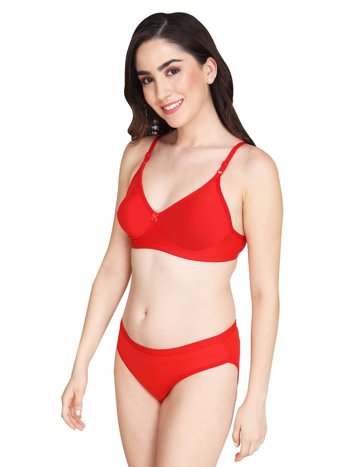 women pack of 4 solid bra and panty set - 22064985 -  Standard Image - 2