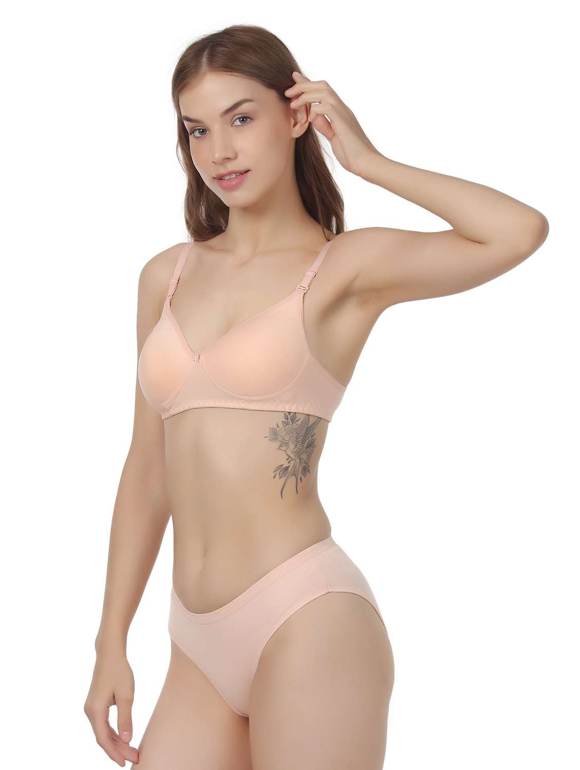 women pack of 3 solid bra and panty set - 22065003 -  Standard Image - 2