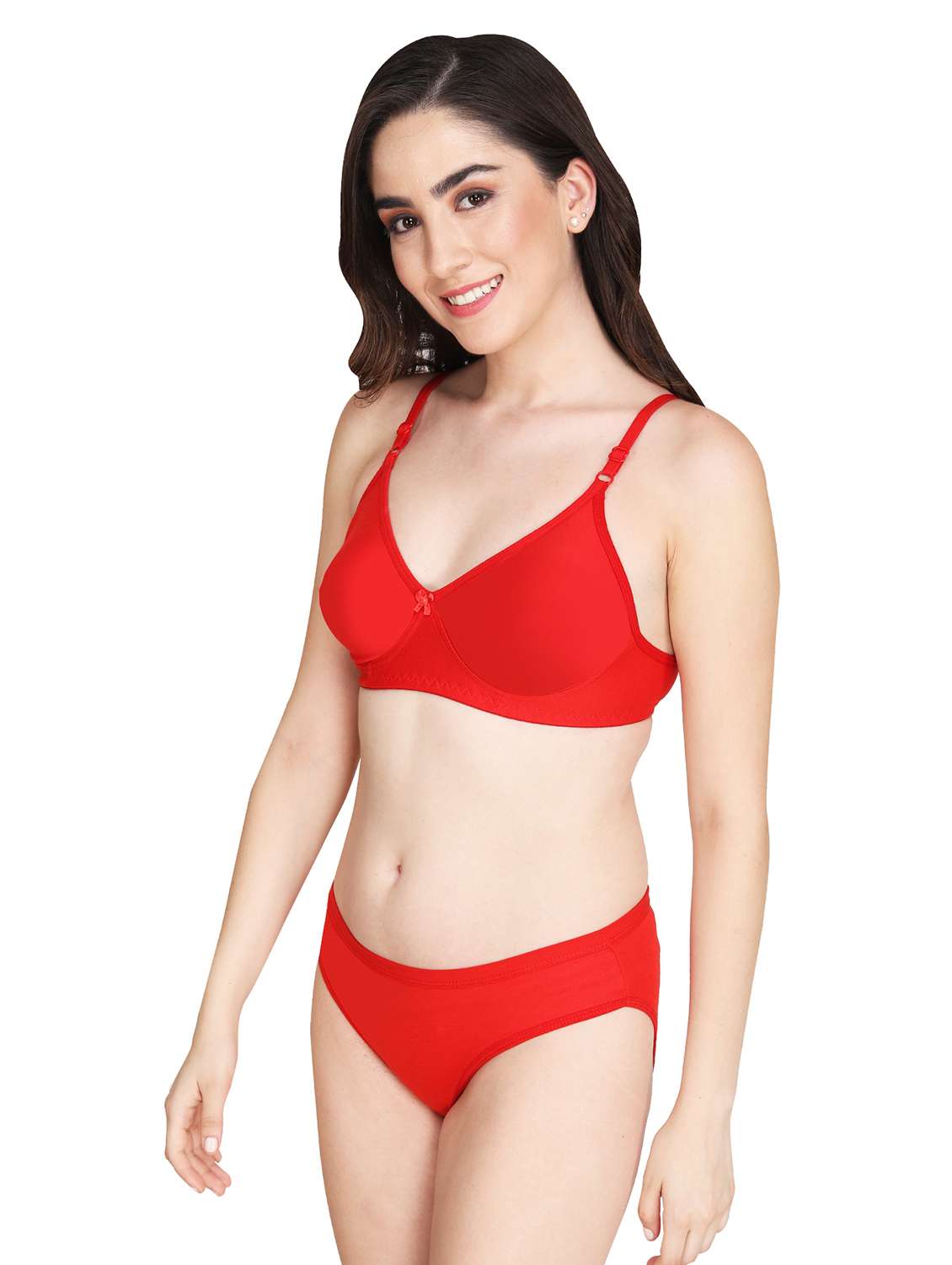 women pack of 3 solid bra and panty set - 22065105 -  Standard Image - 2