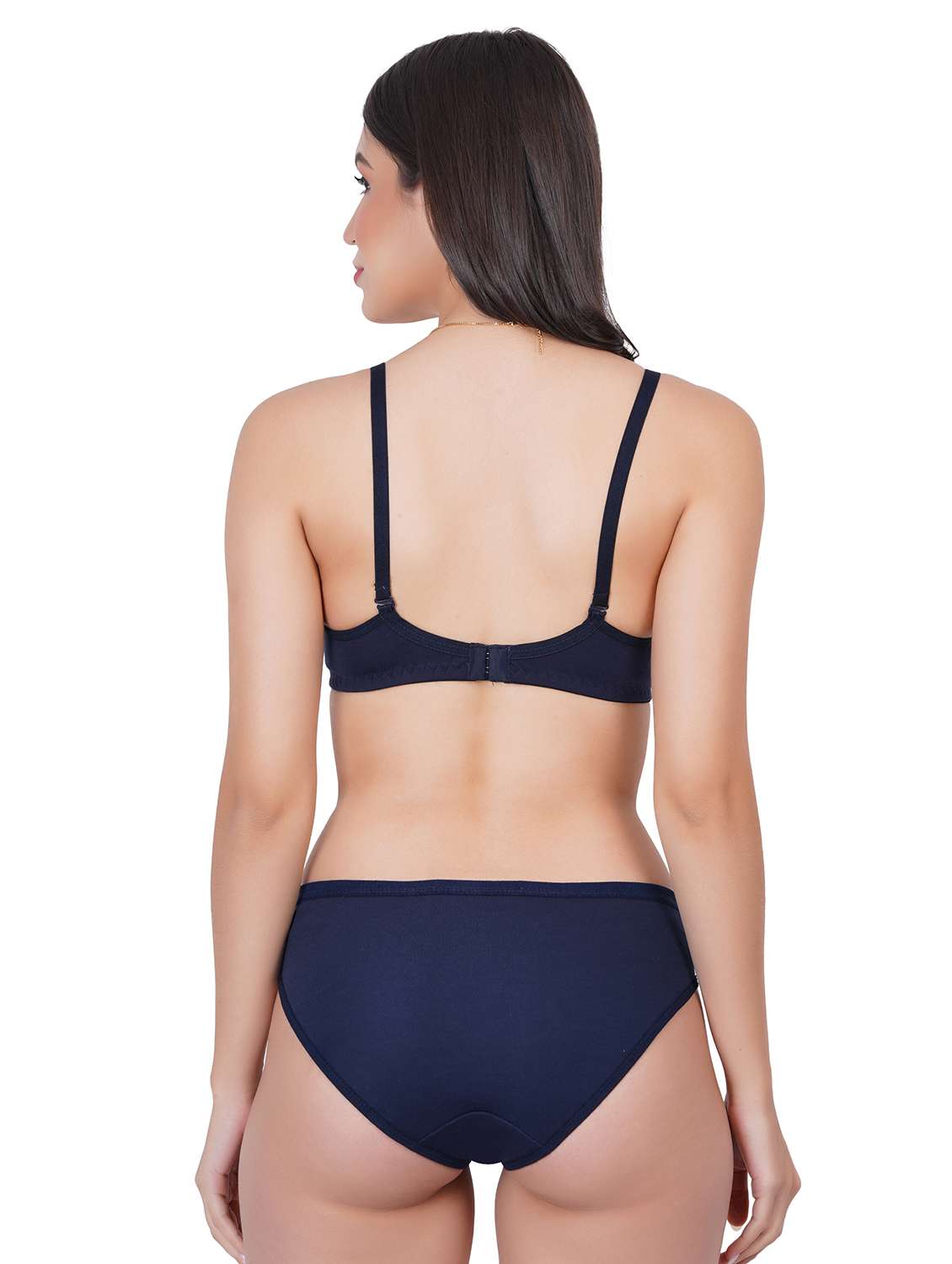 women pack of 2 solid bra and panty set - 22065130 -  Standard Image - 2