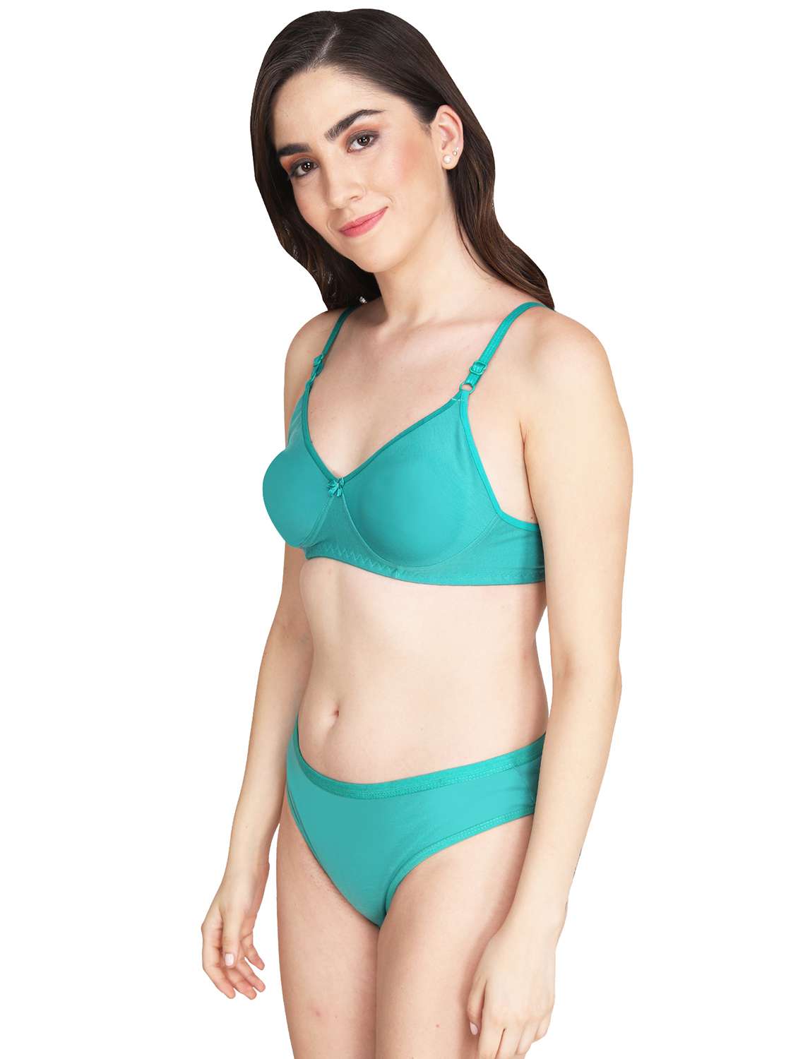 women pack of 2 solid bra and panty set - 22065174 -  Standard Image - 2