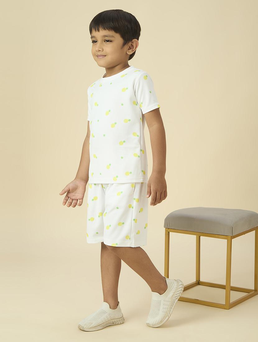 boys printed t-shirt and shorts co-ord set - 22065410 - Standard Image - 2