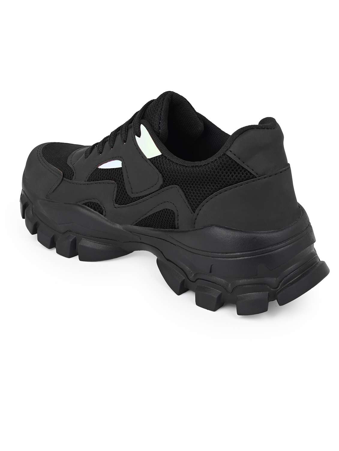 women black lace-up sports shoe - 22065469 - Standard Image - 2