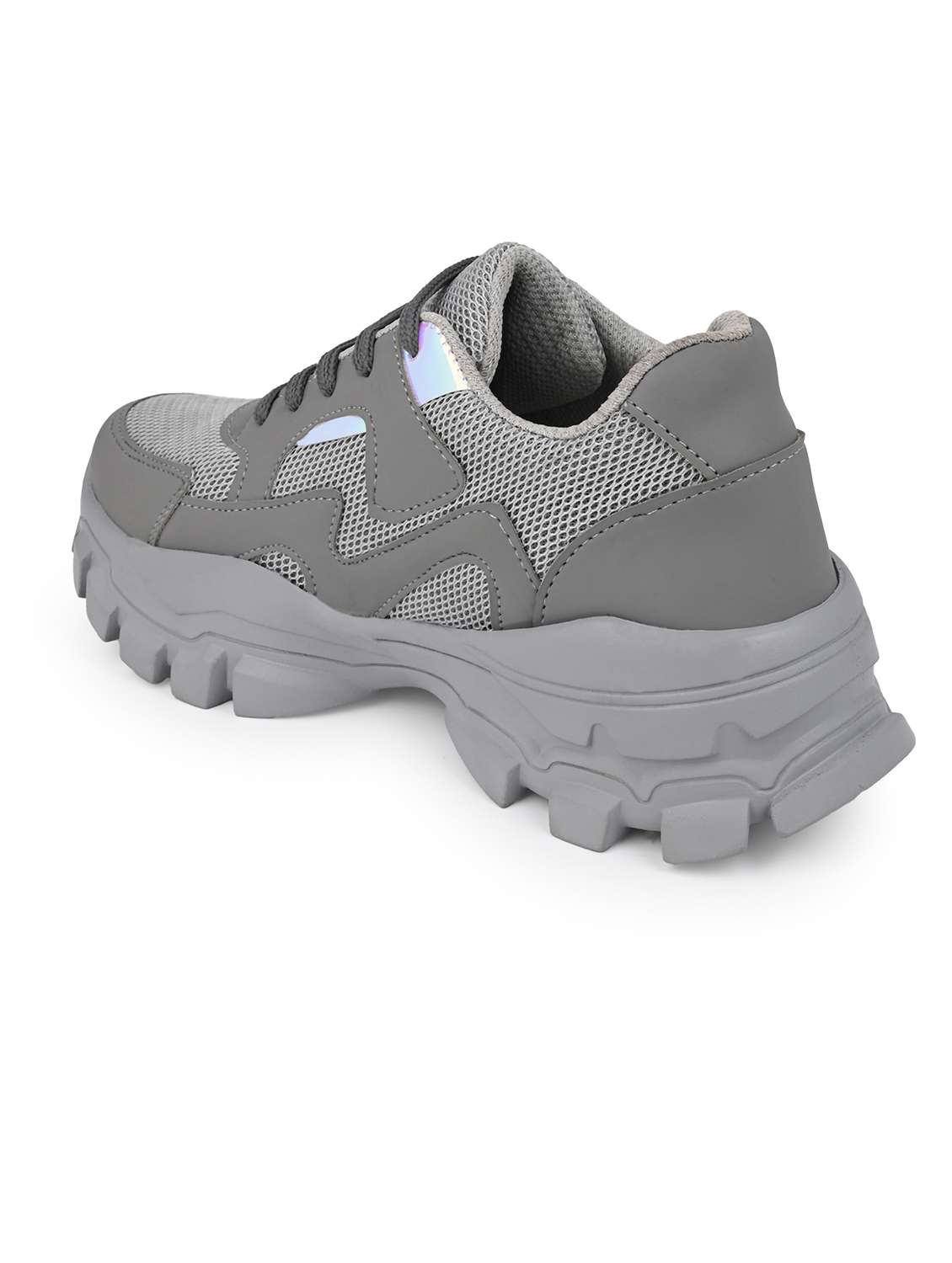 women grey lace-up sports shoe - 22065470 - Standard Image - 2