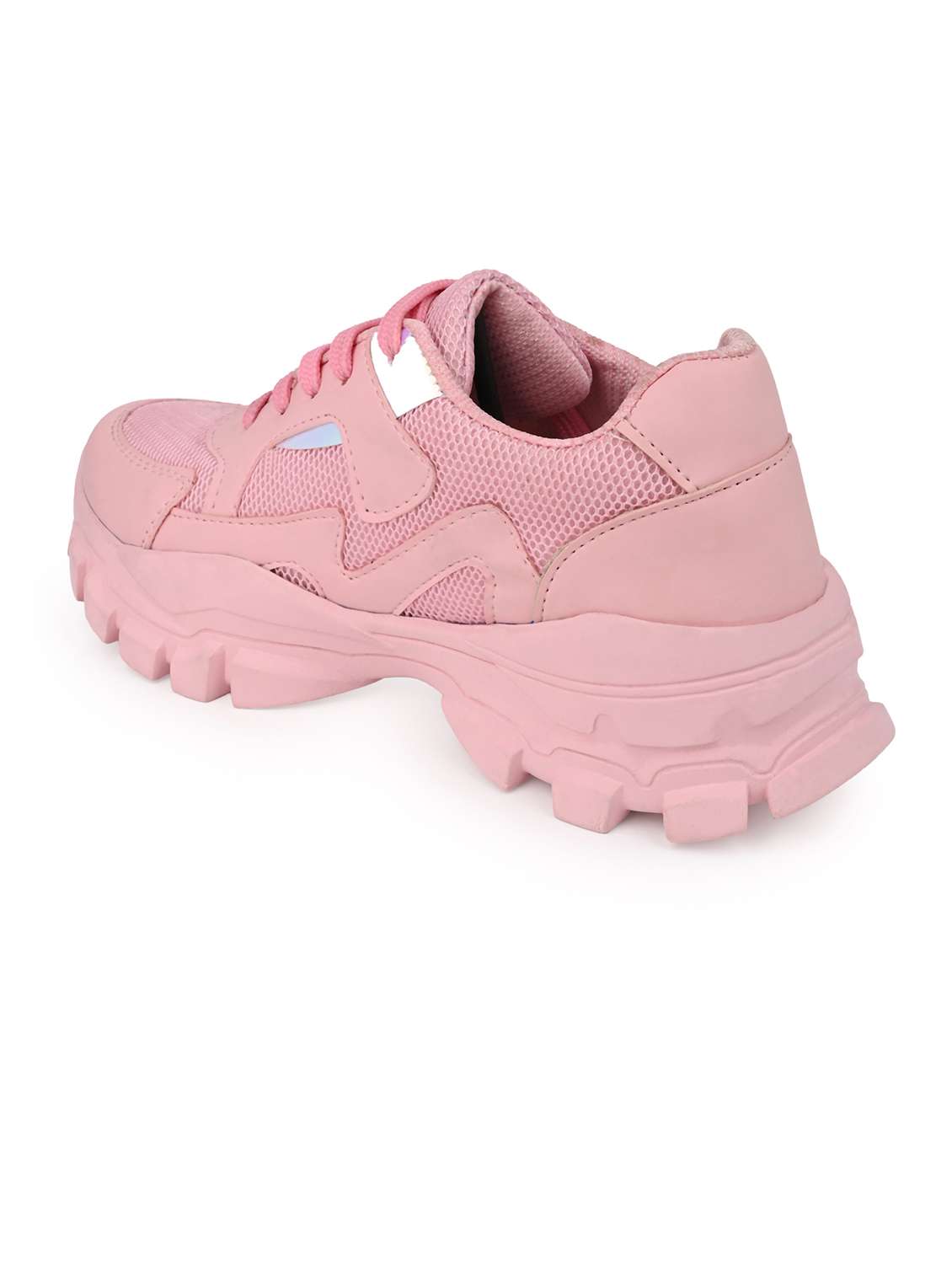 women pink lace-up sports shoe - 22065471 - Standard Image - 2