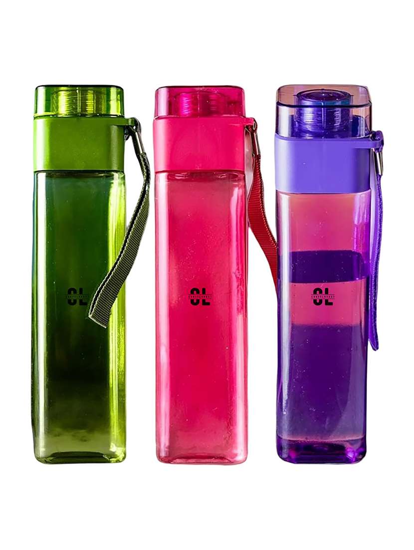 pack of 3 multicolor plastic water bottles  - 22065776 -  Zoom Image - 0