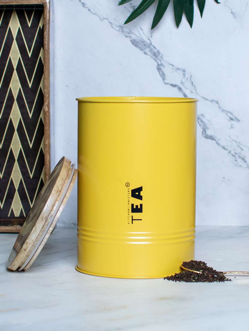 yellow tea & coffee container - 22065811 - Standard Image - 2