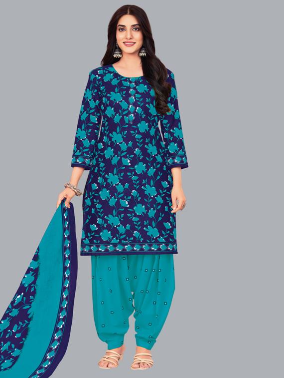 women floral printed unstitched salwar suit set - 22065890 - Zoom Image - 0