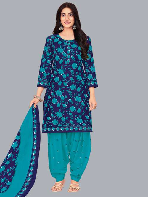 women floral printed unstitched salwar suit set - 22065935 -  Standard Image - 0