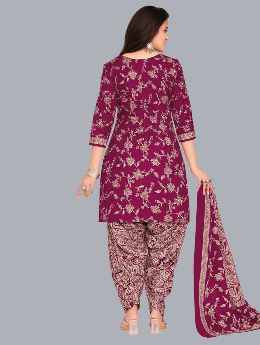 women floral printed unstitched salwar suit set - 22065942 -  Standard Image - 2