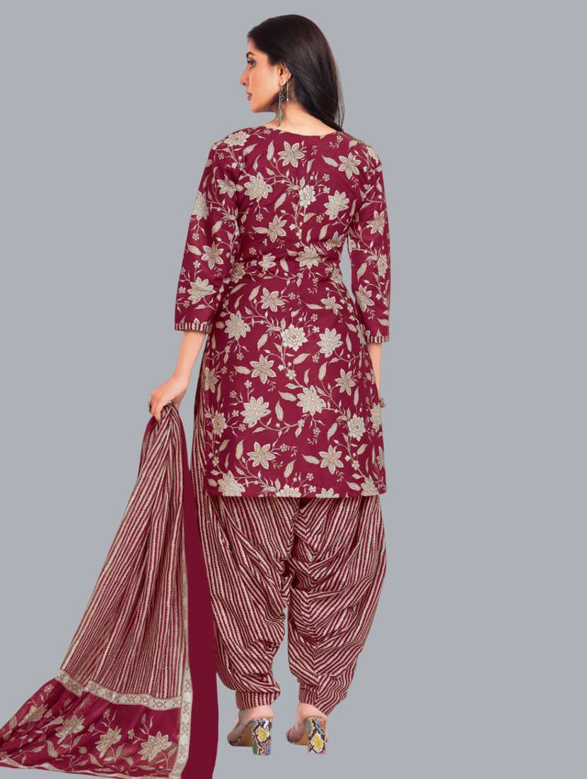 women floral printed unstitched salwar suit set - 22065947 -  Standard Image - 2