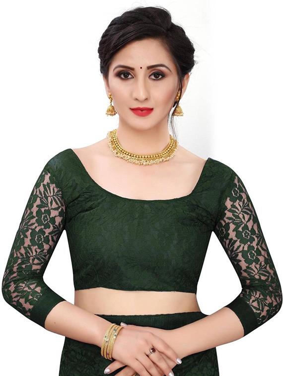 women self design plain saree with blouse - 22065974 - Standard Image - 2