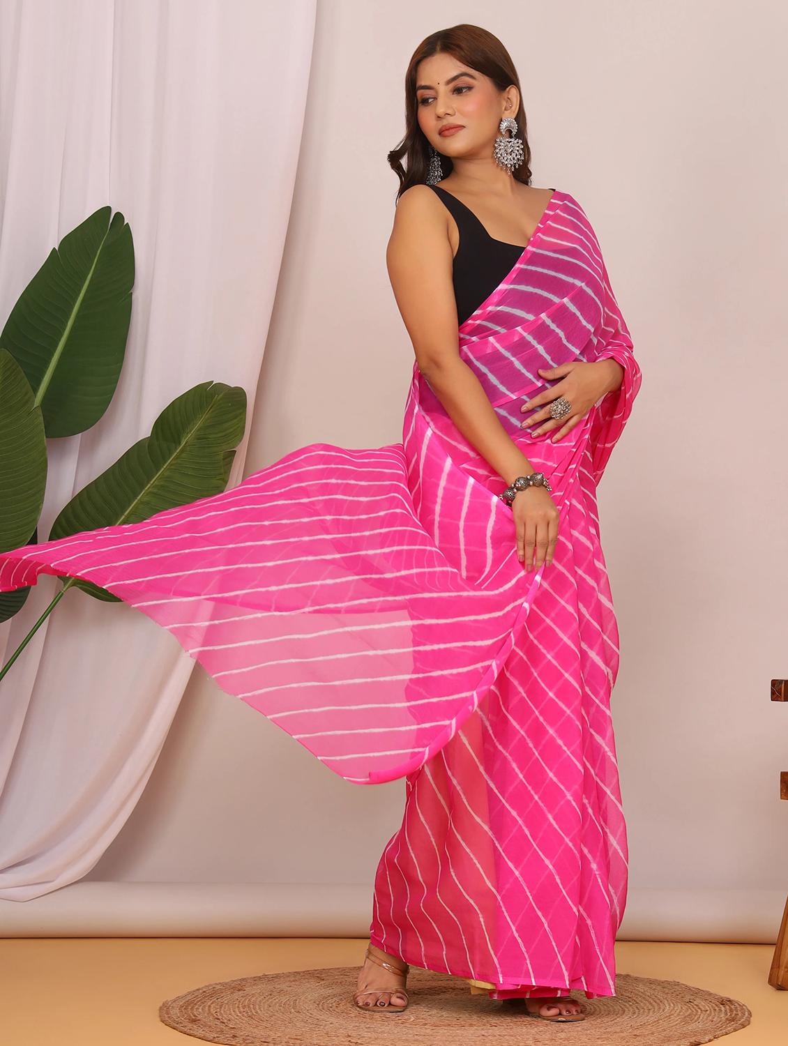 women leheriya printed saree - 22066034 - Standard Image - 2