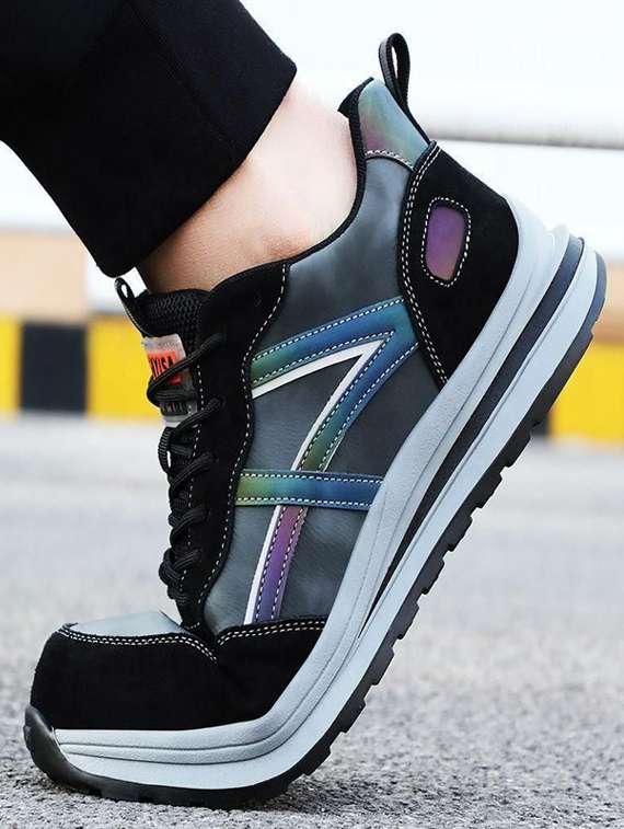 multi colored synthetic laceup casual shoes - 22066324 - Standard Image - 2