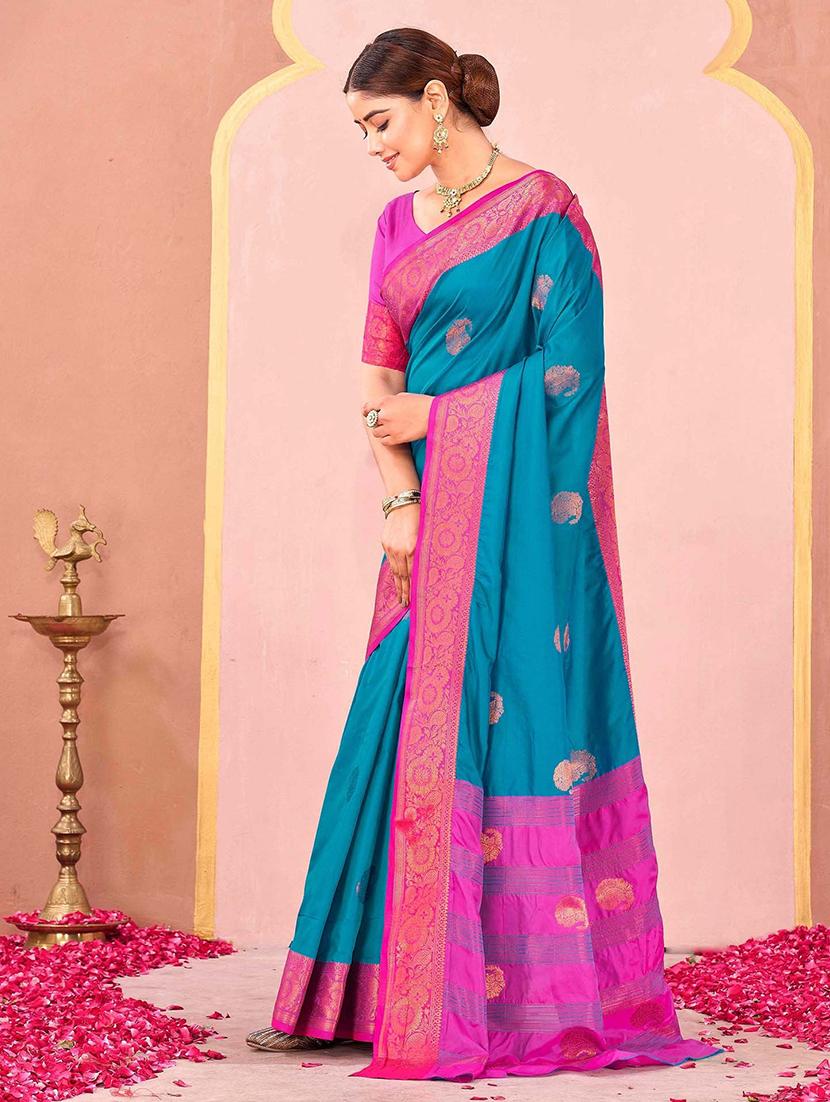 women self design banarasi saree with blouse - 22066361 - Standard Image - 2