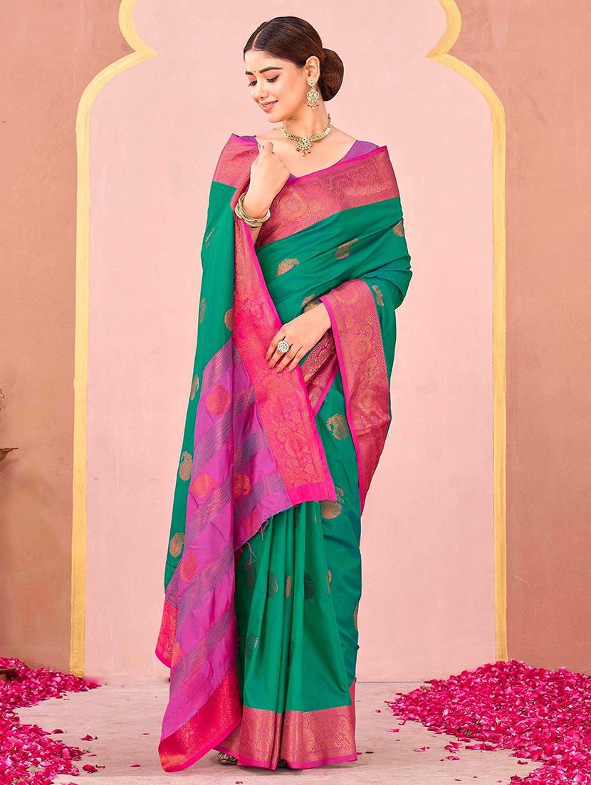 women self design banarasi saree with blouse - 22066365 - Standard Image - 2