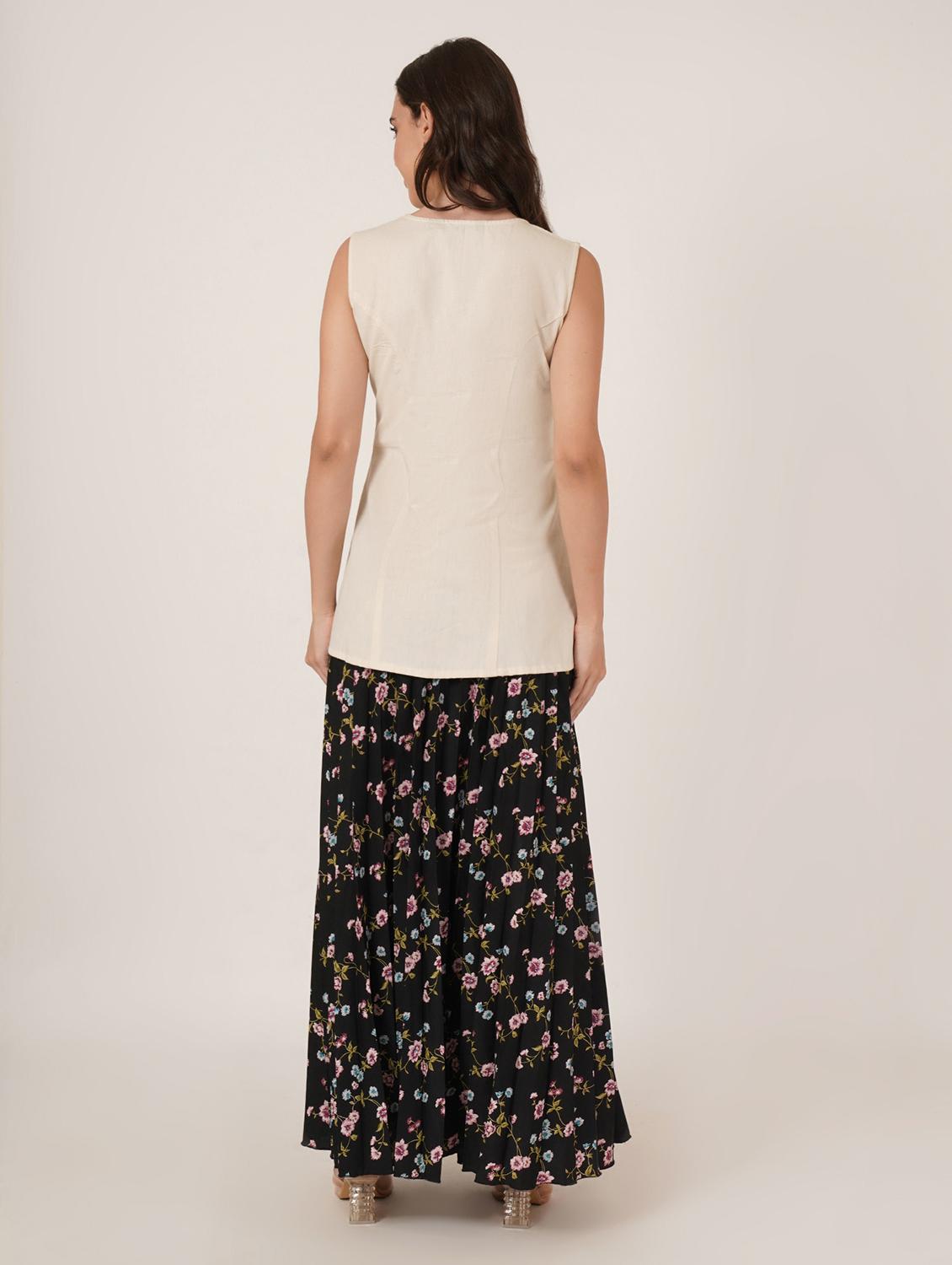 women solid mandarin neck regular top - 22066377 - Standard Image - 2