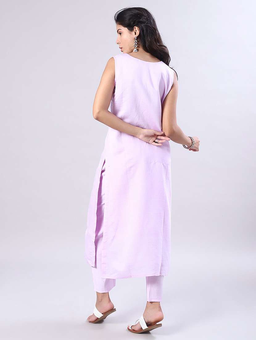 women embroidered sleeveless kurta and pant with dupatta - 22066428 -  Standard Image - 2