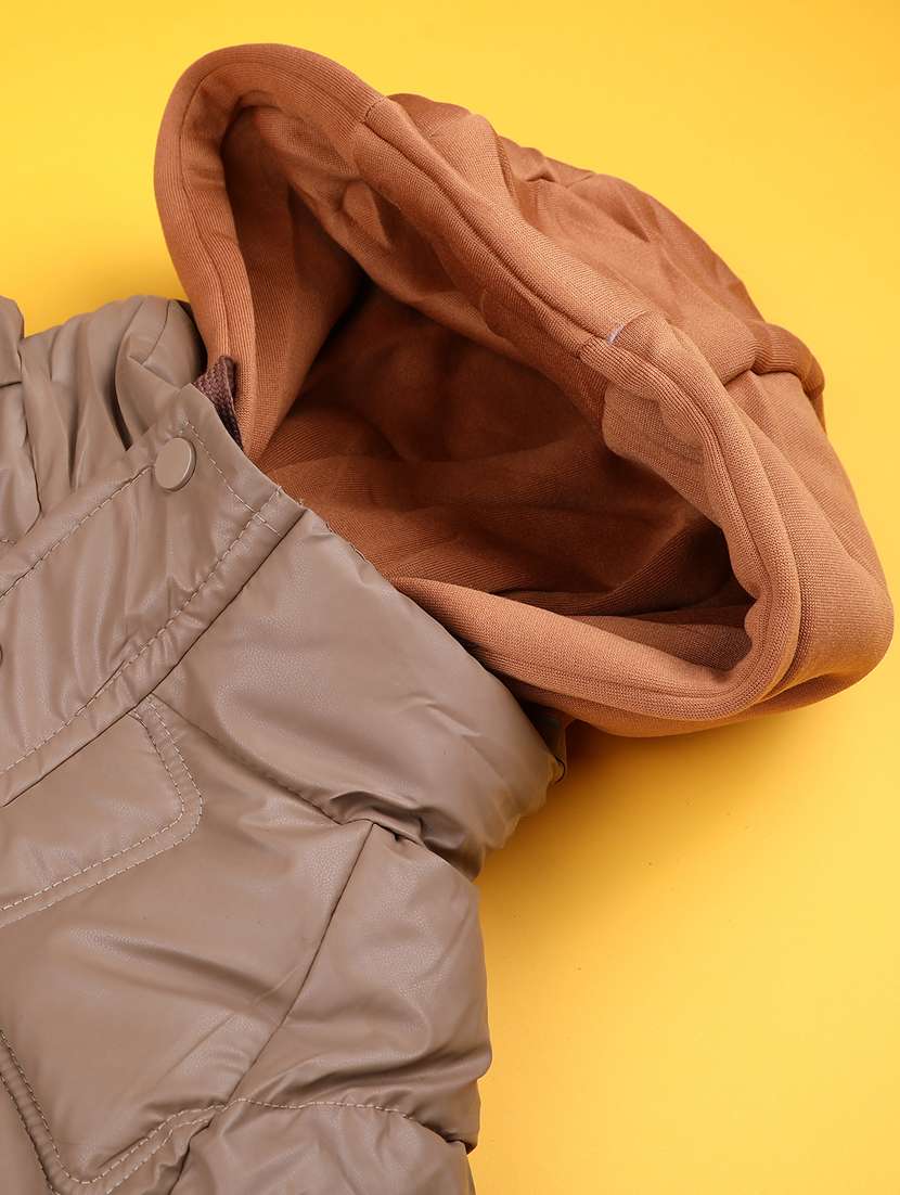 boys solid long sleeve hooded quiled acket - 22066884 -  Standard Image - 2