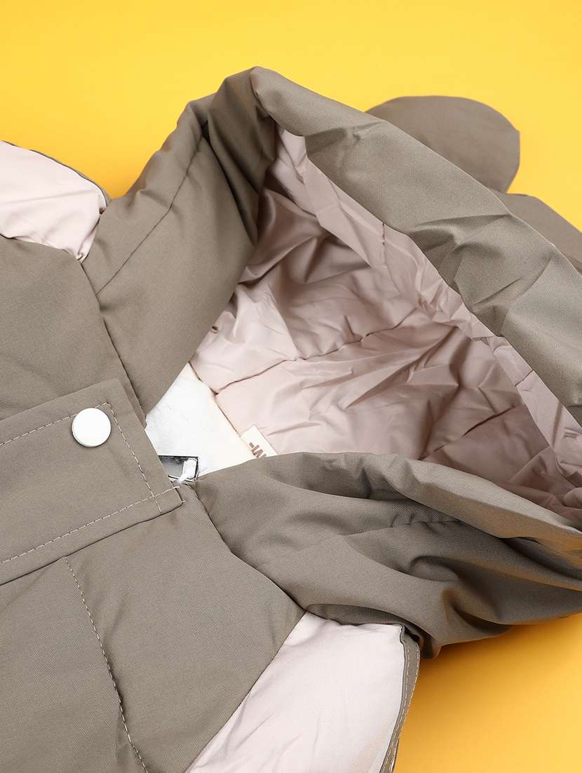 boys solid long sleeve hooded quiled acket - 22066897 -  Standard Image - 2