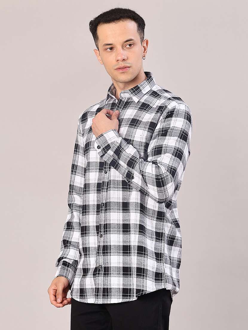 men checkered long sleeve regular fit casual shirt - 22066908 -  Standard Image - 2