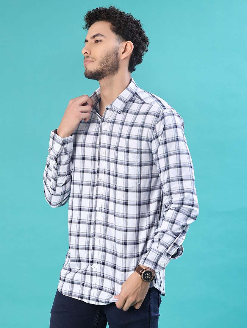 men checkered long sleeve regular fit casual shirt - 22066951 -  Standard Image - 2