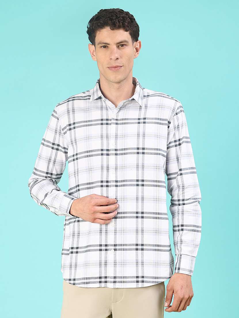 men checkered long sleeve regular fit casual shirt - 22066954 -  Standard Image - 2