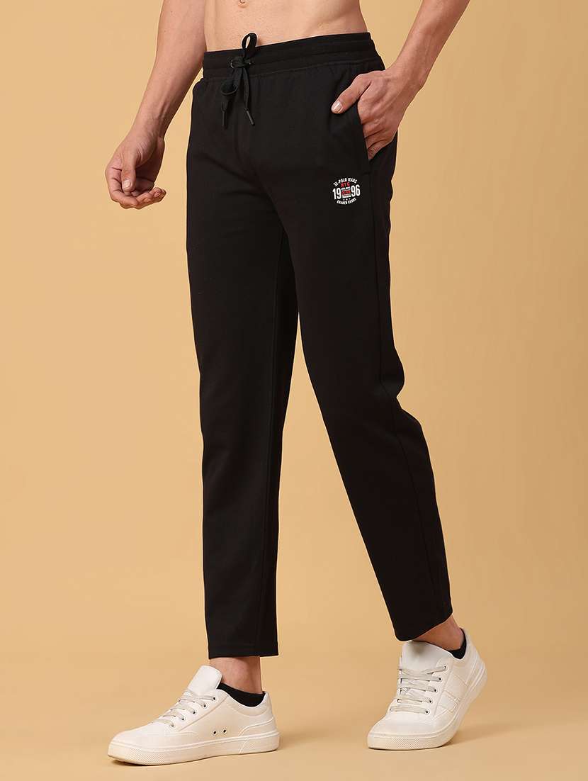 men solid mid rise full length track pant - 22067003 -  Standard Image - 2