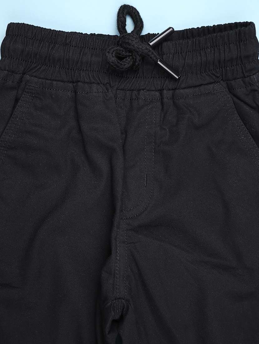 boys solid mid rise relaxed fit jogger - 22067063 -  Standard Image - 2